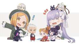 【FGO】ちび鯖達のひな祭りイラスト！！　ちびっ子達が主役だ！のサムネイル画像