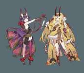 【FGO】鬼コンビ＆アナスタシアのドレス風衣装！！　和風ドレスすこ！のサムネイル画像
