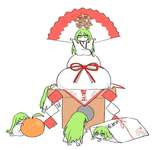 【FGO】ひめこさんのあけましておめでとうギル&エルキドゥ！！　ストーブにあたってる二人尊すぎる//////のサムネイル画像