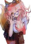 【FGO】JK玉藻イラスト！！　眼鏡玉藻好きすぎる///////のサムネイル画像