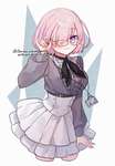 【FGO】私服姿のマシュイラスト！！　眼鏡マシュ可愛いです！！のサムネイル画像