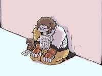 【FGO】廊下で反省する超人オリオン&ぬいぐるみオリオン！！　またアルテミスをキレさせたのか.....のサムネイル画像