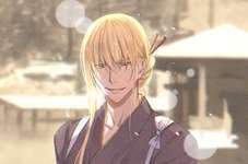 【FGO】閻魔亭衣装のフィン！！　髪結ってるフィン団長もかっこいいです！！のサムネイル画像