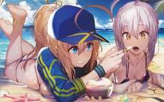 【FGO】えっちゃんにアイスあーんしてあげるXX！！　微笑ましい/////のサムネイル画像