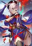 【FGO】武蔵ちゃんイラスト！！　二天一流マジでかっこいいです/////のサムネイル画像