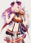 【FGO】ハロウィン衣装のマシュイラスト！！　フォウ君のカボチャコスすこ！！のサムネイル画像