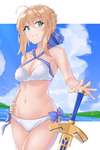 【FGO】水着のアルトリアさん！！　可愛すぎなんだよなぁ！のサムネイル画像