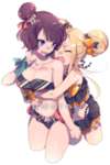 【FGO】水着の北斎ちゃんに抱き着くアビーちゃん！！　あぁ＾～のサムネイル画像