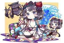 【FGO】ミニ水着北斎ちゃんイラスト！！　か、可愛すぎる//////のサムネイル画像