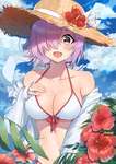 【FGO】水着のマシュ後輩イラスト！！　早く夏来ないかなぁのサムネイル画像