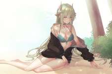 【FGO】木陰で休む水着清姫！！　水着きよひー、最高です/////のサムネイル画像