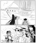 【FGO】竜馬に外国の船を見せてあげるドレイク！！　お竜さんの「よかったな」みたいな表情すこ！のサムネイル画像