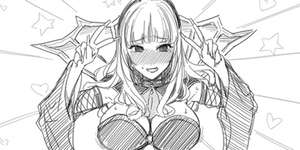 【FGO】赤面しながらダブルピースするカーミラさん！！　可愛すぎる/////のサムネイル画像