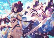 【FGO】北斎ちゃんイラスト！！　日本刀、最高です//////のサムネイル画像