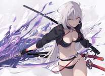 【FGO】カッコ良すぎる水着ジャンヌイラスト！！　刀が似合いすぎる///////のサムネイル画像