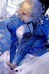 【FGO】アルトリアイラスト！！　エクスカリバーのところだけ黒王になってるのオシャレすぎる！！のサムネイル画像