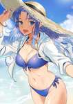 【FGO】青いビキニのキャスターさん！！　美しいです若奥様////////のサムネイル画像