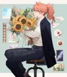 【FGO】花束を抱えるロマニ！！　涙が.....のサムネイル画像