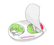 【FGO】雪見だいふく容器に入るちびエルキドゥ！！　すっぽり収まってるの可愛すぎるｗのサムネイル画像