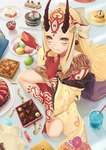 【FGO】お菓子に囲まれたイバラギンさん！！　さぁたんとお食べ。のサムネイル画像