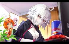 【FGO】ルルハワで同人制作中の邪ンヌ＆ぐだ子！！　デスマーチ開始！のサムネイル画像