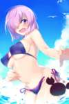【FGO】水着をカニに切られるマシュ！！　ぐだ子ガードはよ！のサムネイル画像