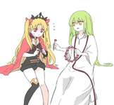 【FGO】仲良しなエレシュキガルとエルキドゥ！！　「あ、取れた」のサムネイル画像