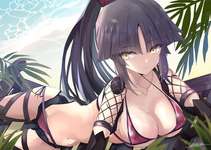 【FGO】水着の段蔵ちゃん！！　所々メカニックなのいいよねのサムネイル画像
