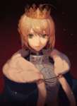 【FGO】王冠被ったセイバーイラスト！！　美しいです我が王///////のサムネイル画像