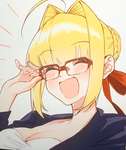【FGO】スーツの眼鏡ネロちゃまイラスト！！　笑顔が眩しすぎる//////のサムネイル画像