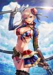 【FGO】アメリカン水着の武蔵ちゃんイラスト！！　武蔵ちゃんイケメン最高！のサムネイル画像
