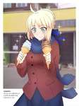 【FGO】両手にアイスクリームを持つセイバーさん！！　なにか食べてるセイバーさんほんと可愛い//////のサムネイル画像
