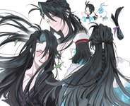 【FGO】近藤さんの黒髪長髪好きだなという落書き　Fate/GrandOrderのイラスト紹介3761のサムネイル画像